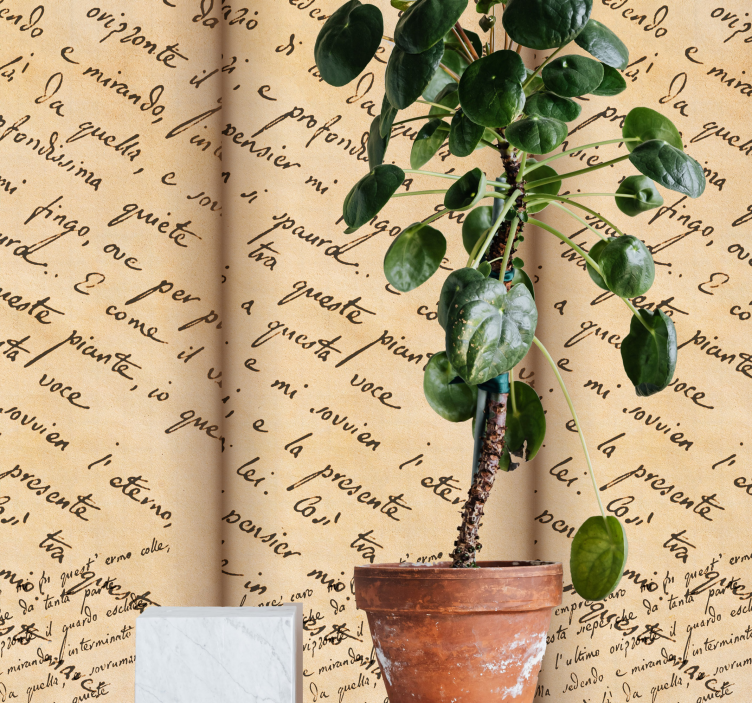 Tapet litere motiv de scriere cursivă - TenStickers