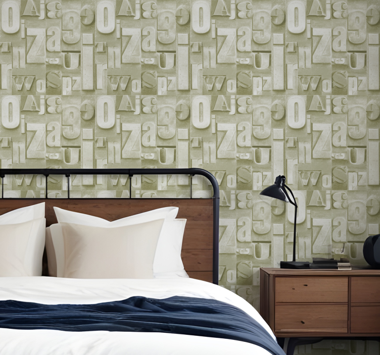 Tapet litere stil industrial 3d - TenStickers