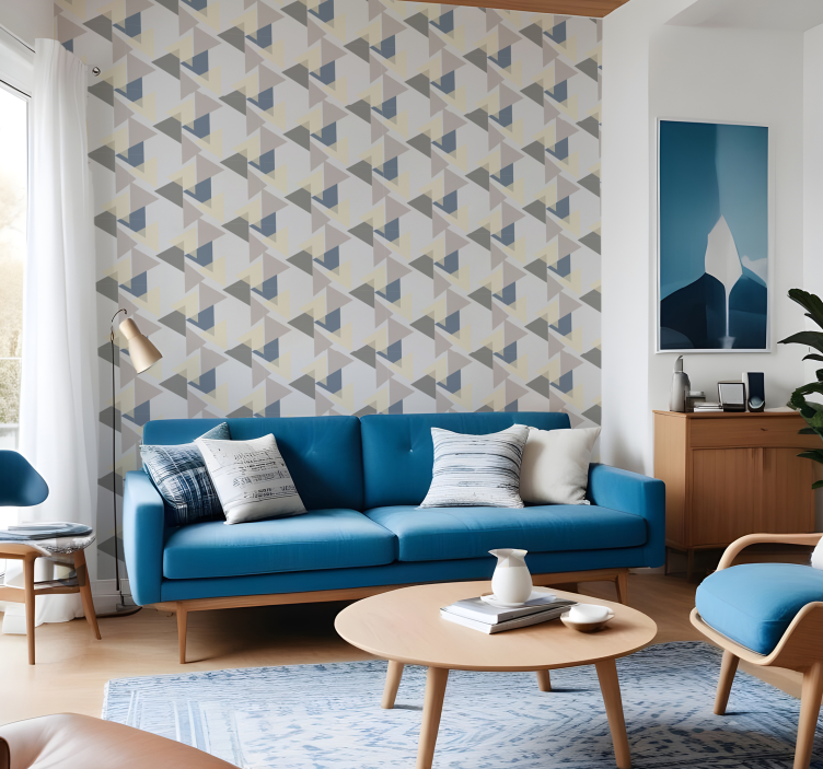 Tapet modern triunghiuri verticale - TenStickers