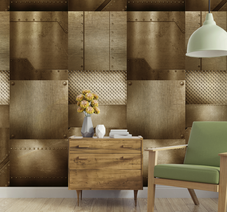 Tapet textil mozaic din alamă - TenStickers