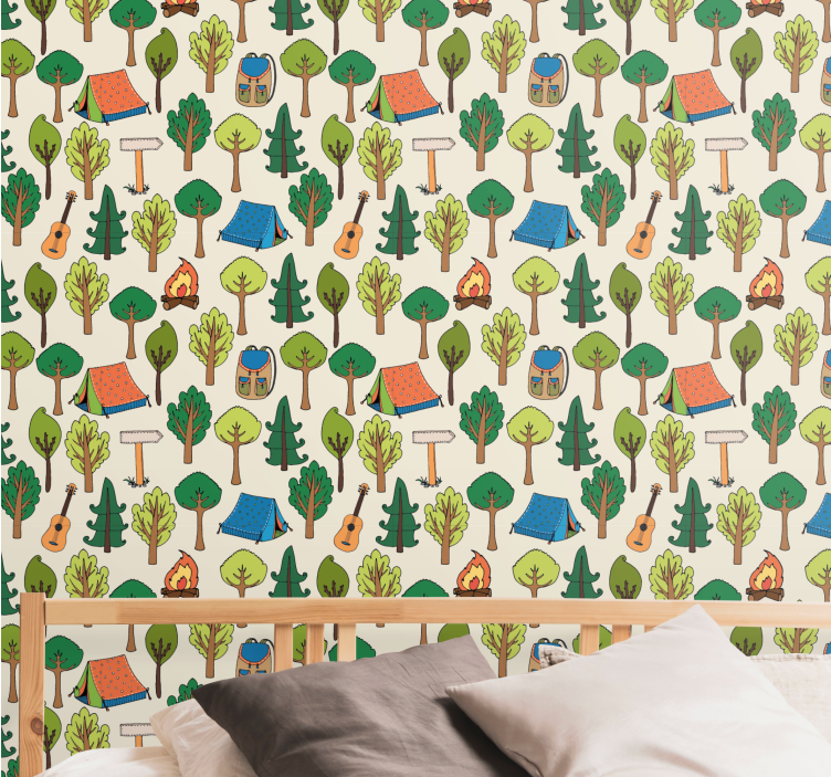 Tapet natura aventuri de camping - TenStickers