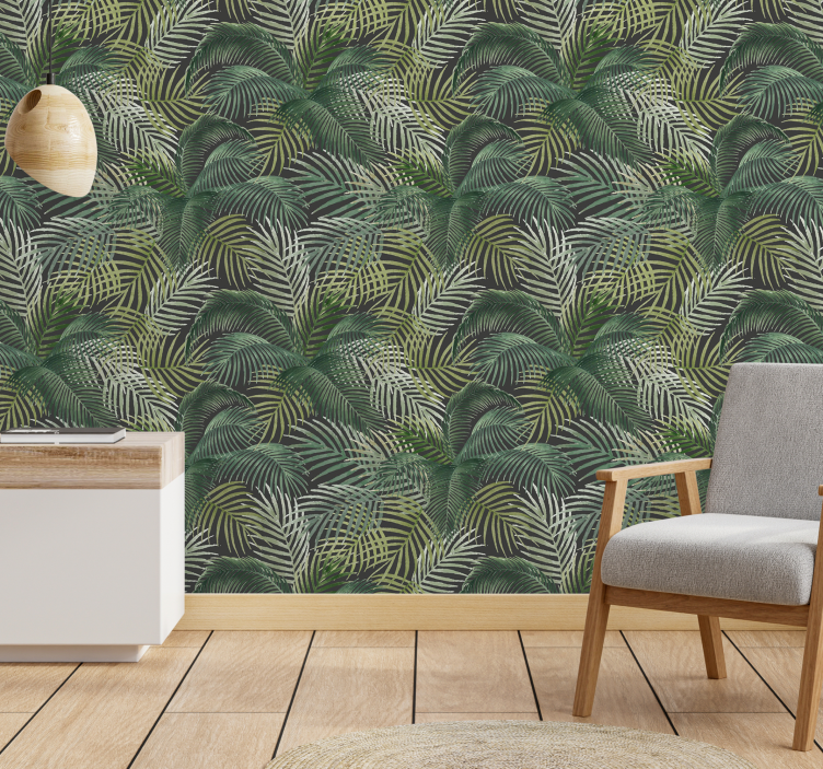 Tapet junglă motiv verde elegant - TenStickers