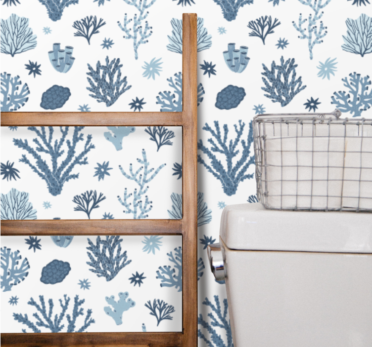 Tapet natura modele florei oceanice - TenStickers