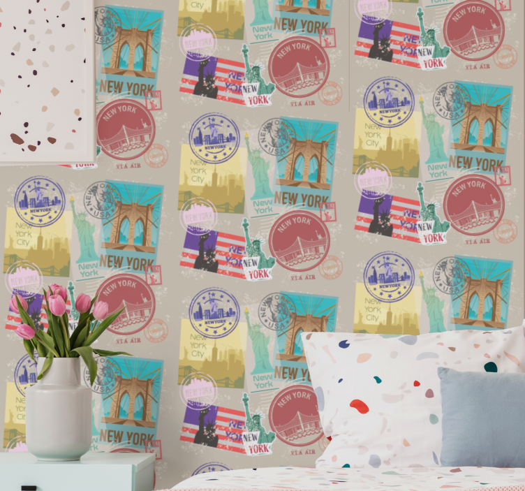 Tapet New York timbre new york - TenStickers