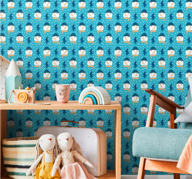 Tapet nordic peisaj de zăpadă nordic - TenStickers