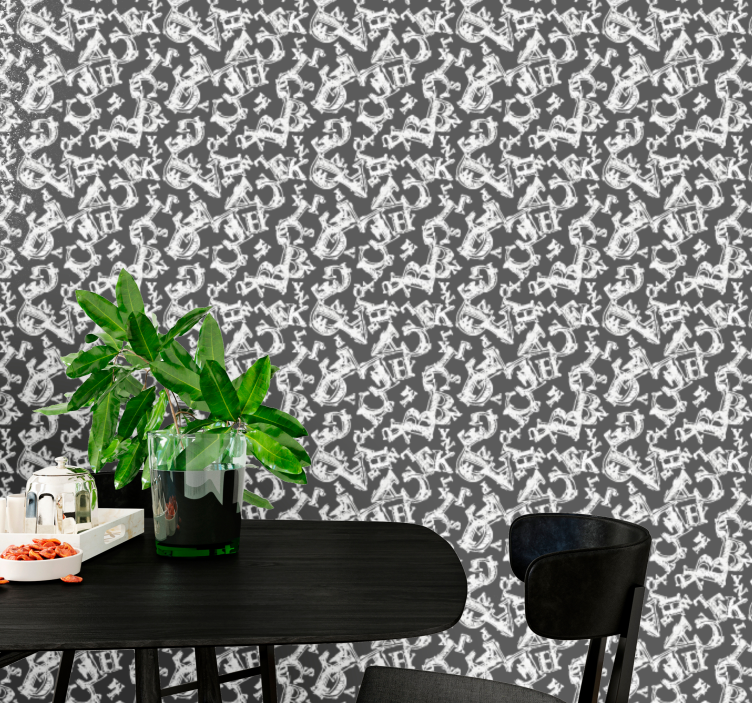 Tapet ornamental ancoră ornamentată se repetă - TenStickers