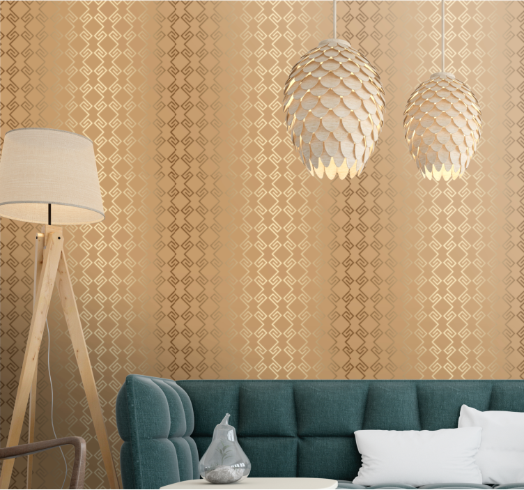 Tapet ornamental forme geometrice elegante - TenStickers