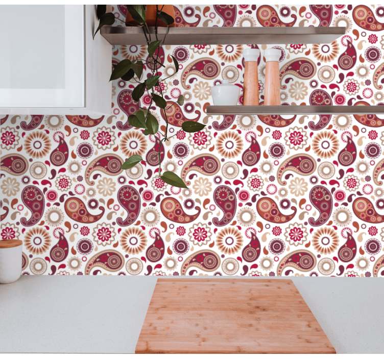 Tapet ornamental motiv paisley - TenStickers