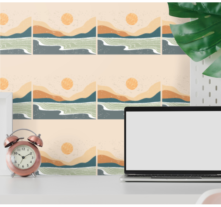 Tapet peisaj peisaj abstract - TenStickers