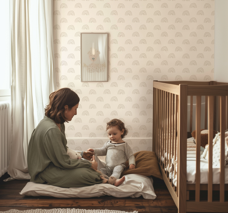 Tapet de pepinieră curcubeu minimalist - TenStickers