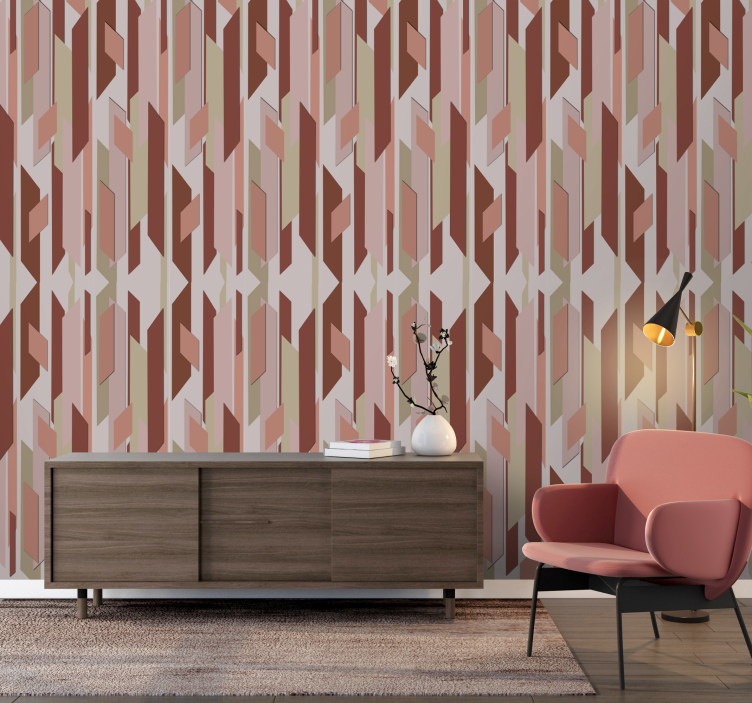 Tapet abstract de câmp de căpșuni - TenStickers