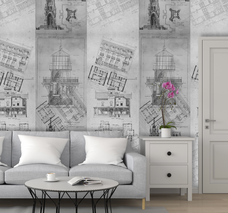 Peisaje tapet cu pietre de arhitectură - TenStickers