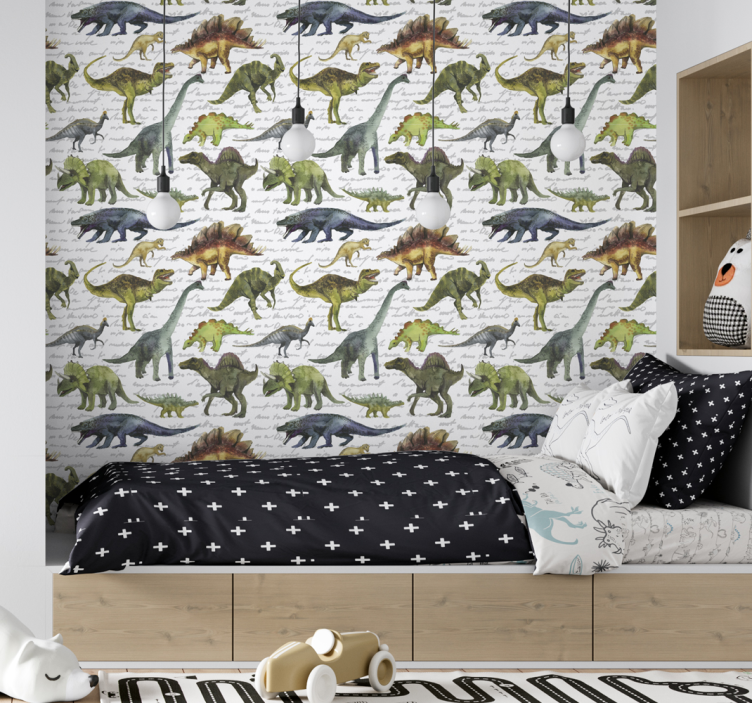 Tapet realist pentru copii dinozauri - TenStickers