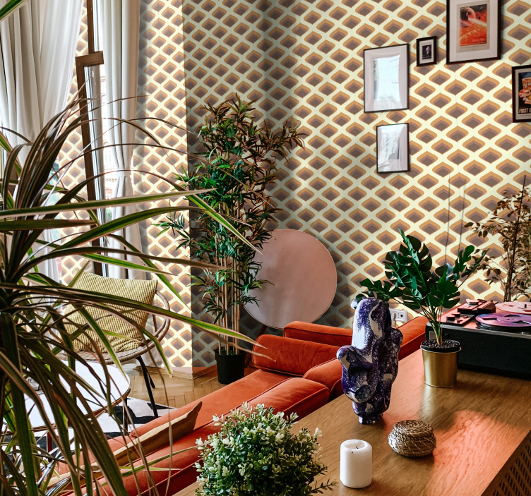 Tapet vintage cu petale din anii 60 - TenStickers