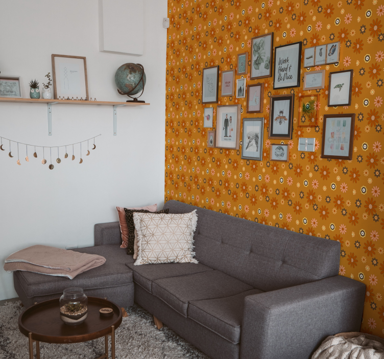 Tapet vintage flower power anii 60 - TenStickers