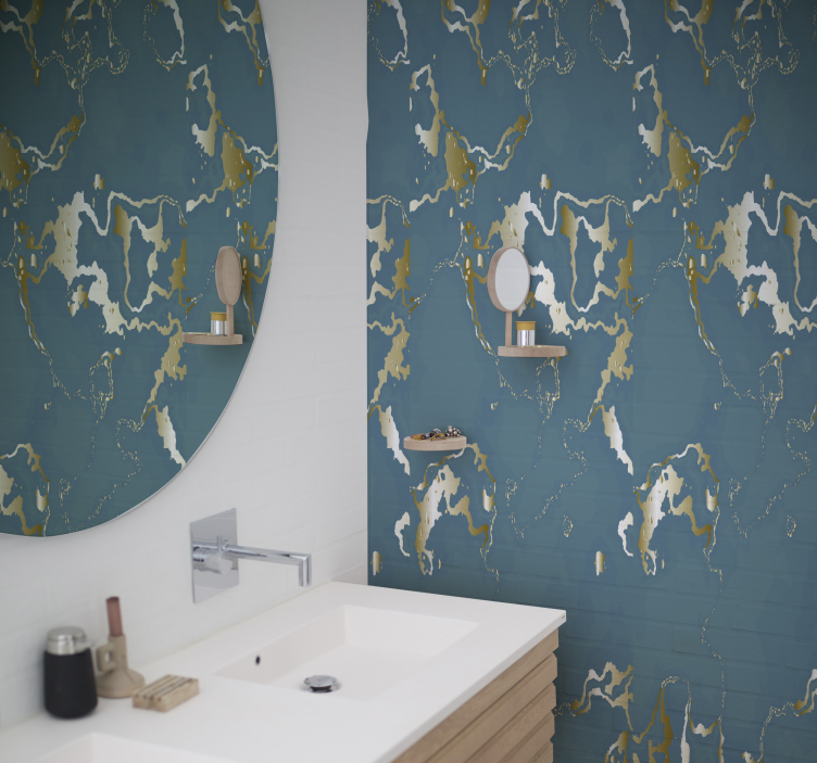 Tapet texturat model ondulat abstract - TenStickers