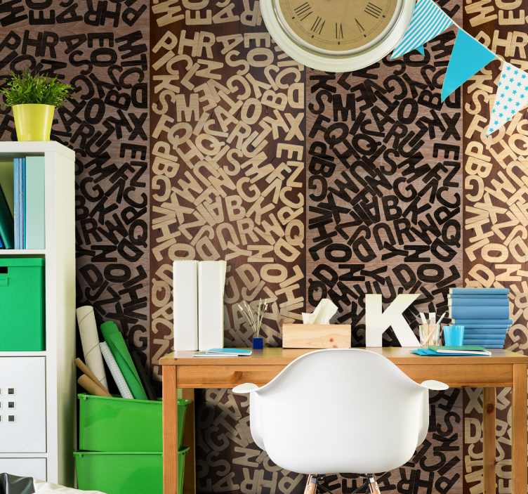 Tapet de scrisori de puzzle verbale - TenStickers