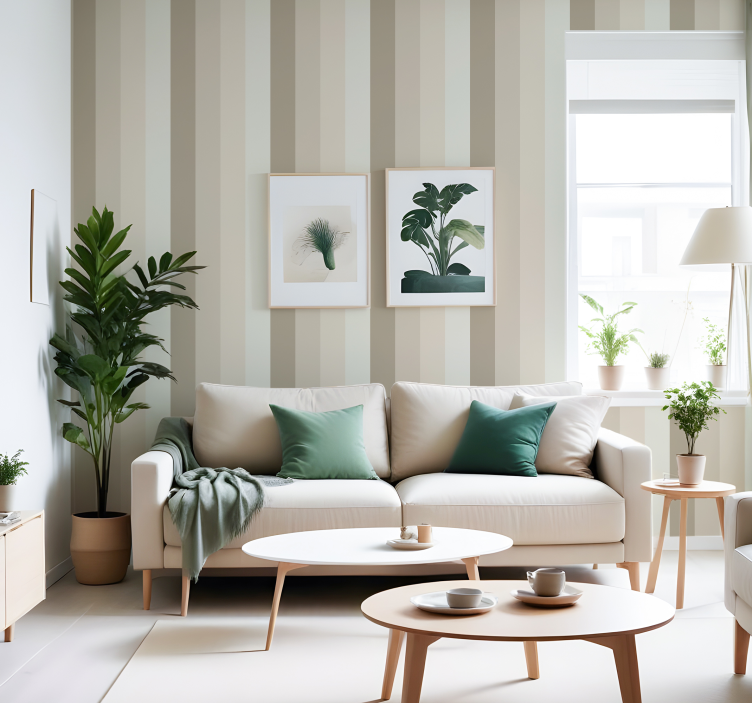 Tapet vertical nuanțe de bej - TenStickers