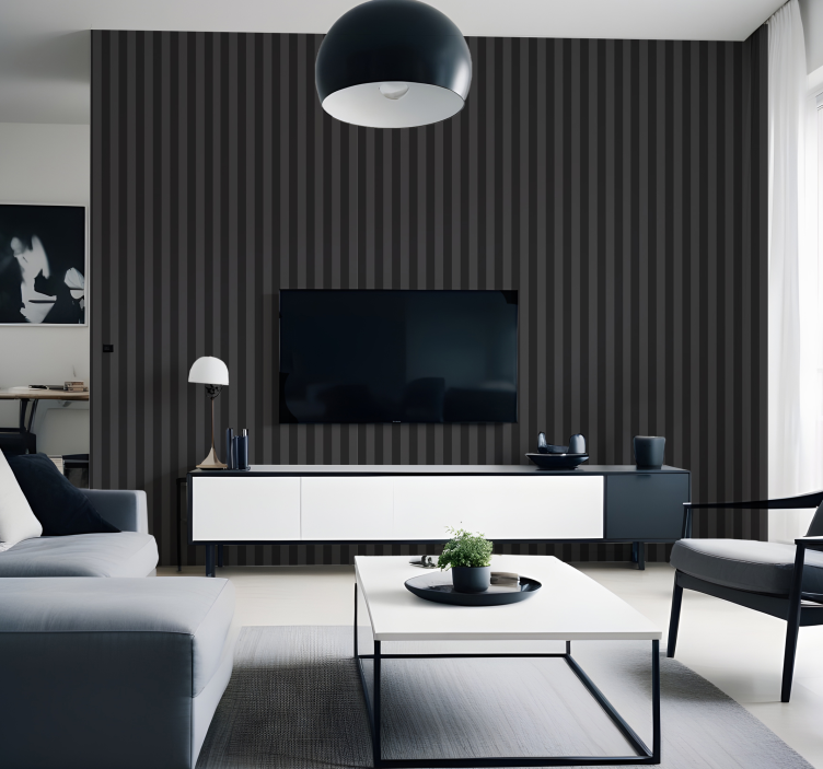 Tapet vertical nuanțe negre - TenStickers