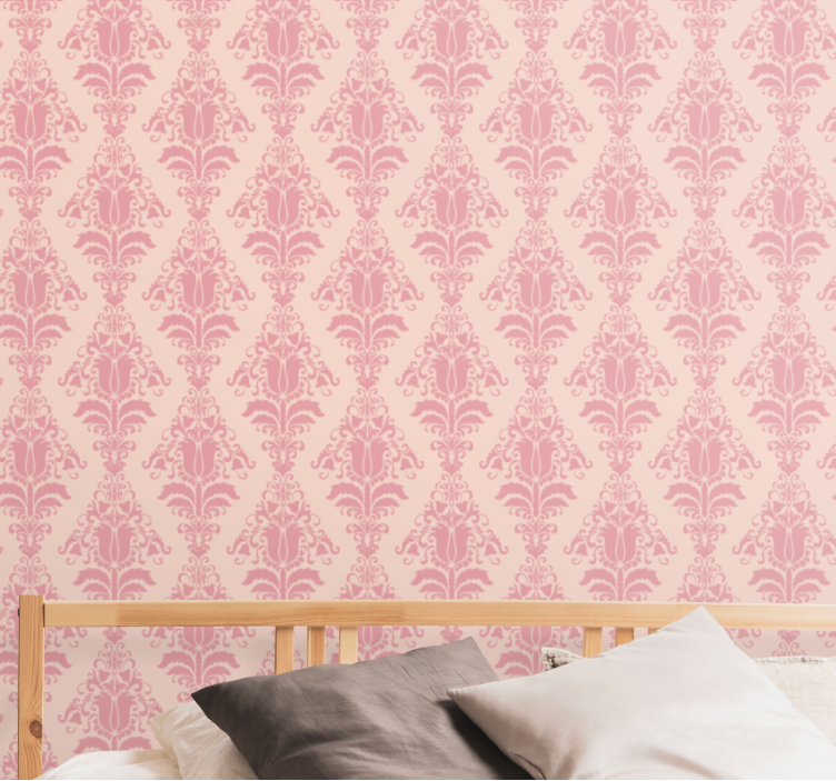 Tapet cu model floral roz provincial francez - TenStickers