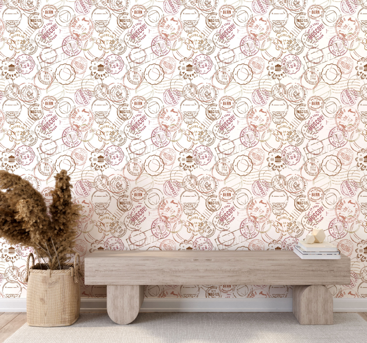 Timbre retro tapet vintage - TenStickers