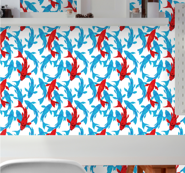 Wallpaper cu peşte dans acvatic - TenStickers