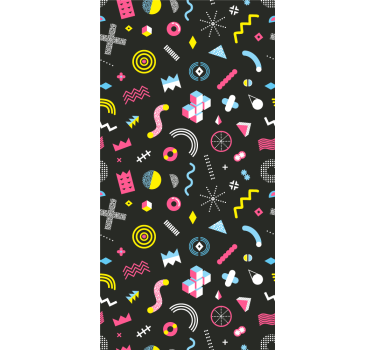 Tapet vintage forme retro dinamice - TenStickers