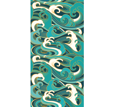 Tapet abstract curgerea valurilor oceanice - TenStickers