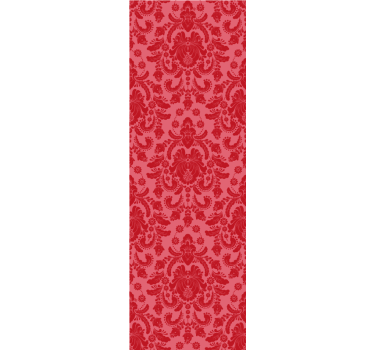 Tapet clasic damasco floral roșu - TenStickers