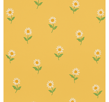 Tapet vintage design de pepinieră cu margarete în anii 1940 - TenStickers