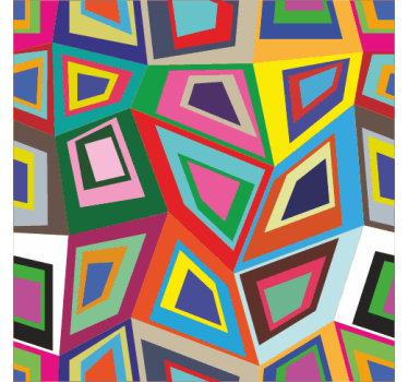 Tapet vintage cu pătrate colorate neregulate - TenStickers