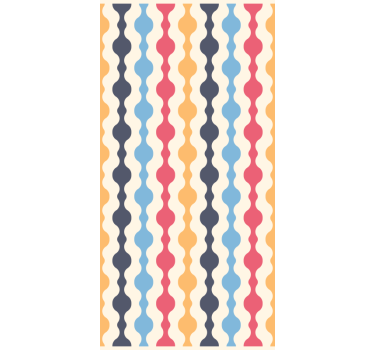Tapet vintage linii retro colorate - TenStickers