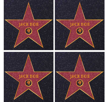 Tapet vintage cu star de hollywood și nume - TenStickers