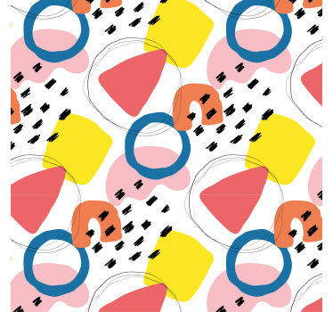 Tapet vintage cu model geometric artistic - TenStickers