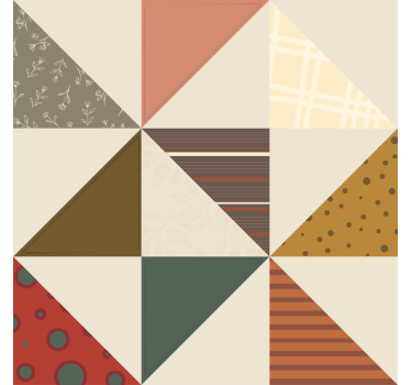 Tapet vintage cu model geometric triunghiular - TenStickers