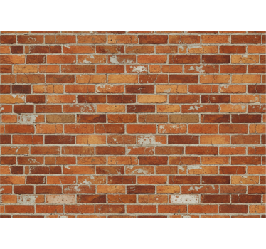 Tapet industrial design cărămizi portocalii (b079mnwqfc) - TenStickers