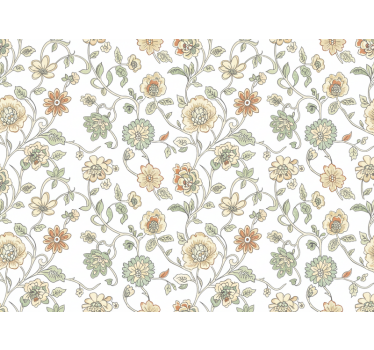 Tapet rustic flori delicate cu luminițe - TenStickers