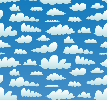 Cerul cu nori tapet de salon - TenStickers