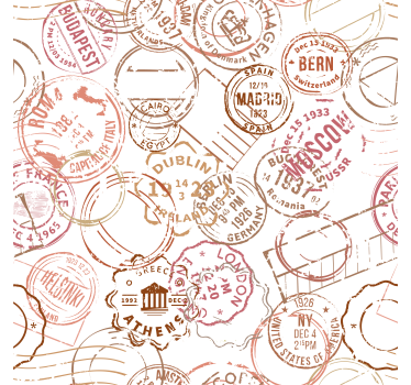 Timbre retro tapet retro - TenStickers