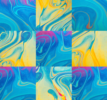 Lume în tapet abstract de cerneală - TenStickers
