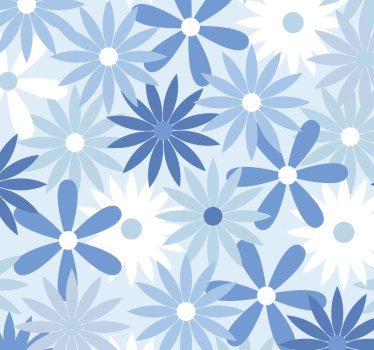 Tapet vintage albastru flori tapet vintage - TenStickers