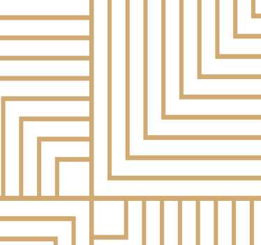 Tapet abstract cu geometrie albă și aurie - TenStickers