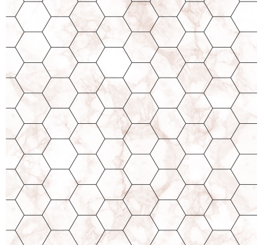 Tapet cu efect de plăci hexagonale din marmură - TenStickers