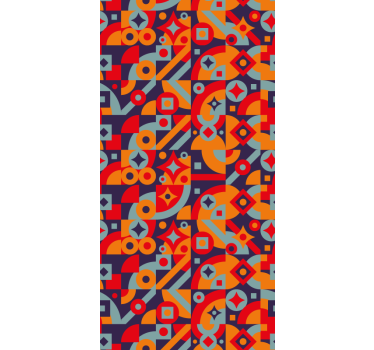 Tapet vintage motive geometrice - TenStickers