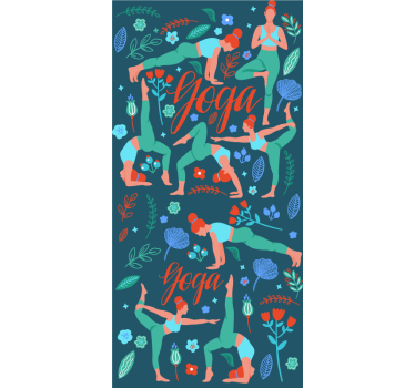 Femeie care face yoga dormitor adolescent tapet - TenStickers