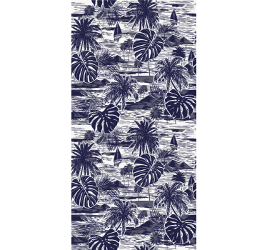 Tapet flori bleumarin - TenStickers