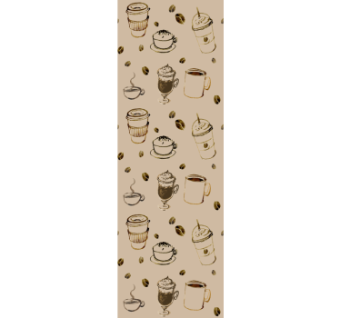 Tapet vintage cafea model vinil bucatarie - TenStickers