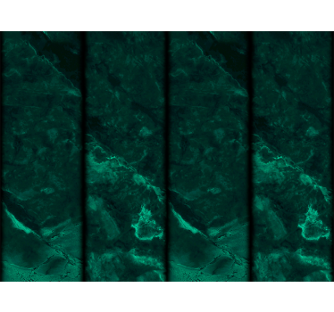 Tapet de toaleta cu efect de marmura negru si verde - TenStickers