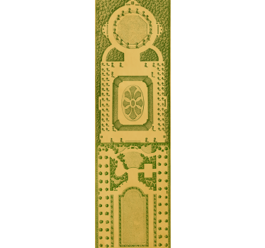 Model art deco verde și auriu tapet abstract cool - TenStickers