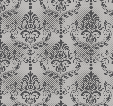 Tapet gri model baroc elegant - TenStickers